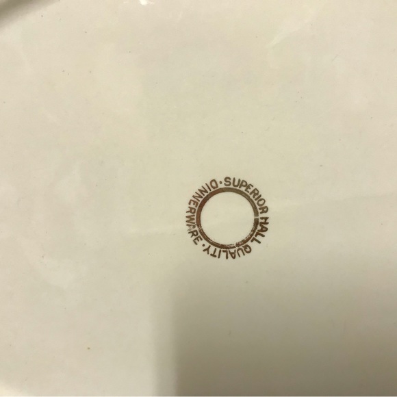 Vintage Superior Hall Blue Bouquet Floral Ceramic platter - Picture 4 of 4